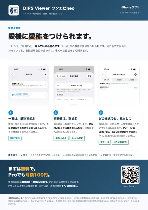 愛機に愛称をつけられます。