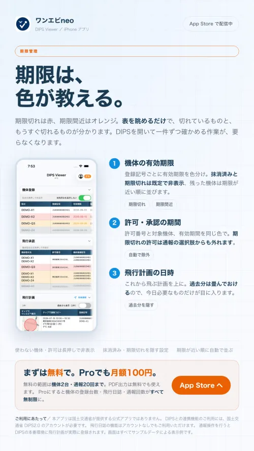 期限は、色が教える。