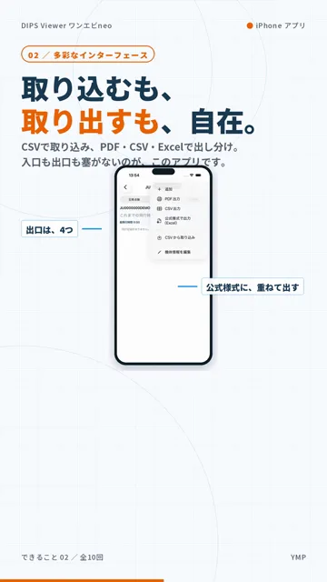 取り込むも、取り出すも、自在。