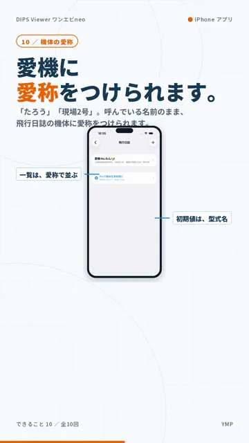 愛機に愛称をつけられます。